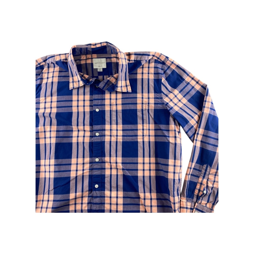 American Eagle Outfitters Mens Classic Fit Plaid Long Sleeve Button Down XXL - Picture 2 of 6